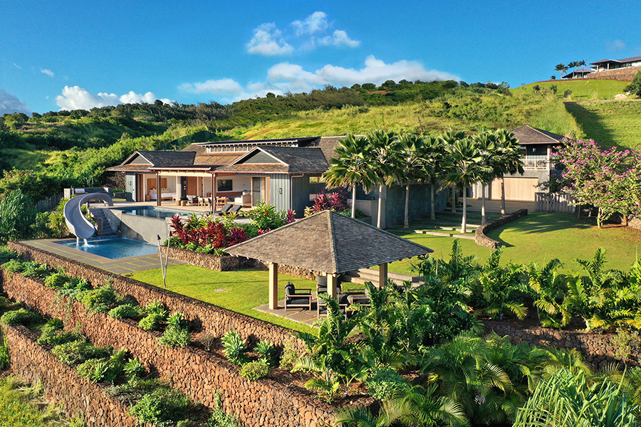 Kauai Retreat framed by tropical gardens